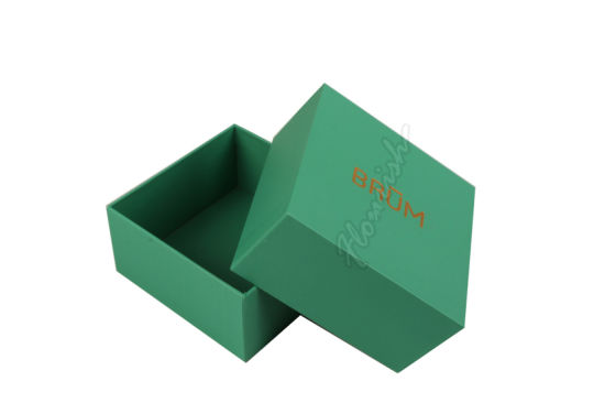 Blaues Kunstpapier-kundenspezifisches Logo und Design-Vollfarbarmband-Schmuck-Papierbox
