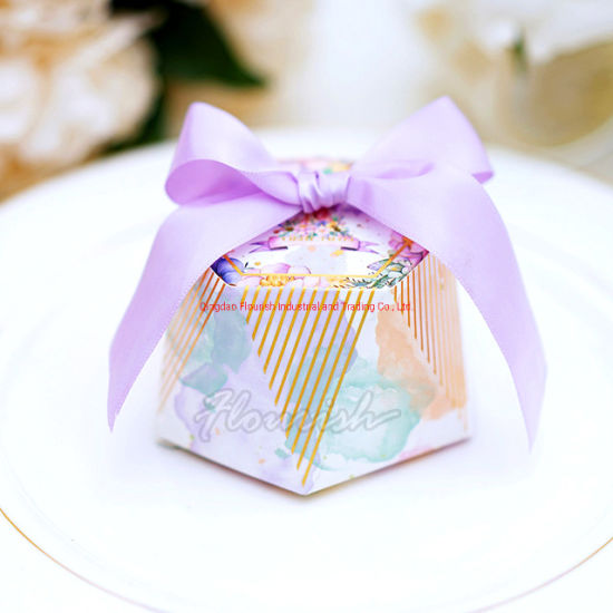 Checker Druck beschichtetes Papier Cupcake Pfannkuchen Packaing Octagon Box