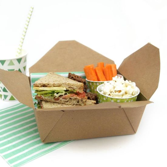 Umweltfreundliche recycelbare Kraftpapier-Restarant-Fast-Food-Instant-Nudelschachtel in Lebensmittelqualität
