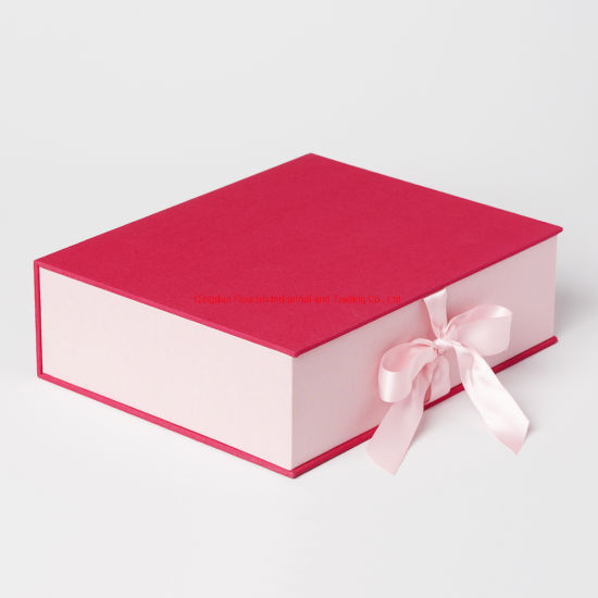 Süße rosa Farbe starre Pappe Baby Mädchen Geburtstag Dusche Party Überraschung Geschenkverpackung Box