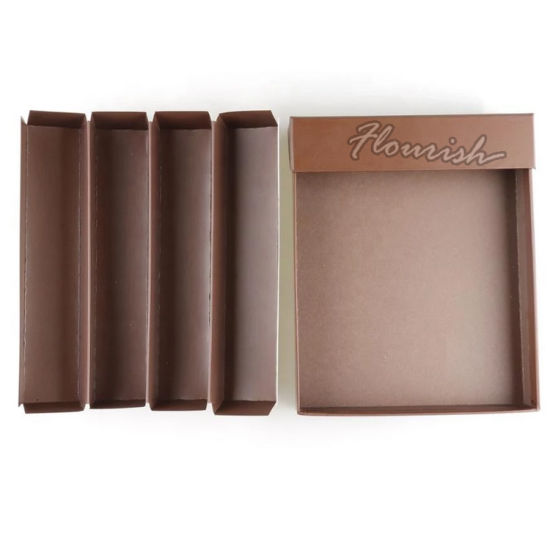 Dunkelschwarzbraune Snack-Display-Box