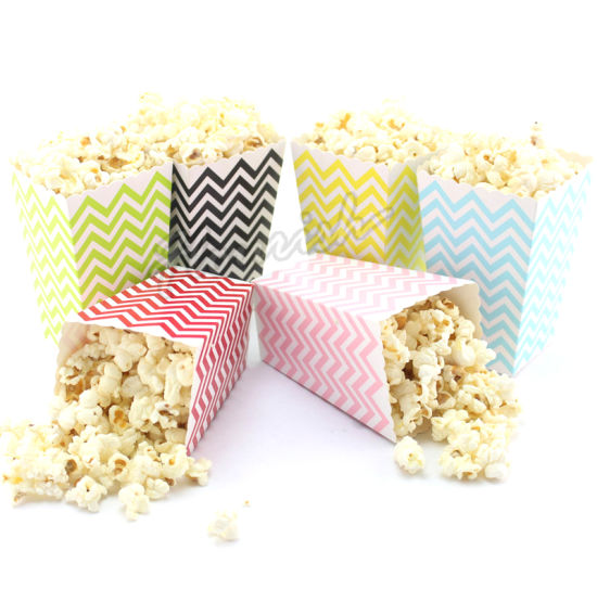 Hochwertige, glänzend laminierte Popcorn-Eimer in Lebensmittelqualität, Verpackungspapierbox