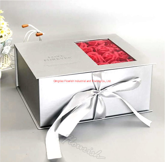 Gold Stamping Purple Cardboard Bouquet Überraschungsbox