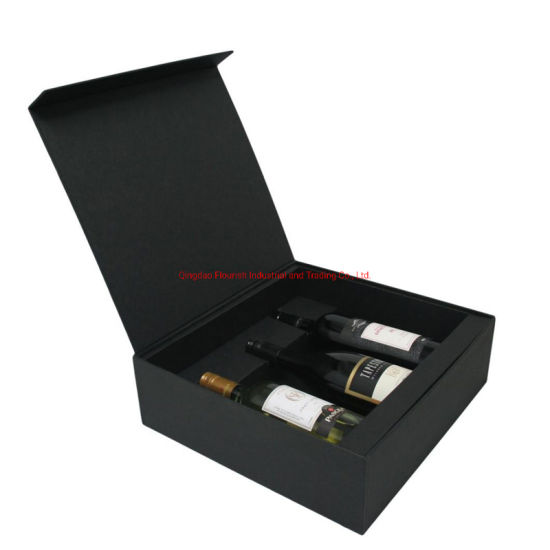 Benutzerdefinierte Logo Starke Pappe Wein Tee Geschenkverpackung Box mit Magnetverschluss