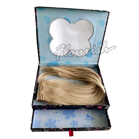 Klassische menschliche Perücke und Haarverlängerung Verpackung Beaty Salon Box