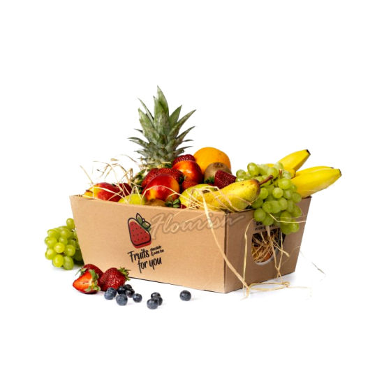 Benutzerdefiniertes Logo aus Wellpappe, das frische Gemüse-Verpackungsbox druckt