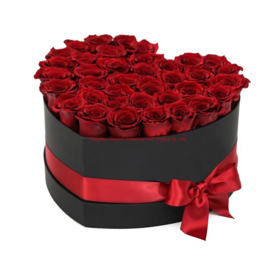 Benutzerdefinierte herzförmige Blumen-Schokoladen-Keks-Geschenkbox