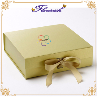 Benutzerdefiniertes Logo Luxus Golden Color Fancy Art Paper Geschenkbox