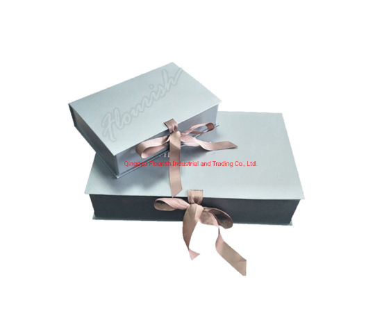 Schöne buchförmige rechteckige Pappe Geburtstag Hochzeitsfeier Geschenkverpackung Box mit Fliege