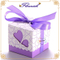 Lovely Heart Design Lila Farbe Pappe Bridemaid Geschenkbox mit Band
