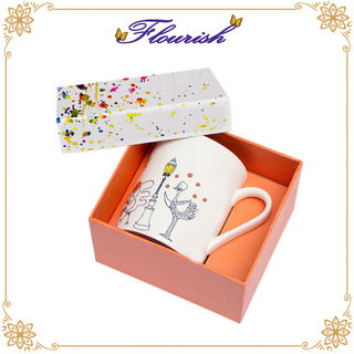 Orange beschichtetes Papier Schöne Tasse Geschenk Aufbewahrungsbox