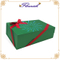 Silberdruck Green Rigid Cardboard Geburtstagsgeschenk Überraschungsbox mit Red Ribbon Dekoration